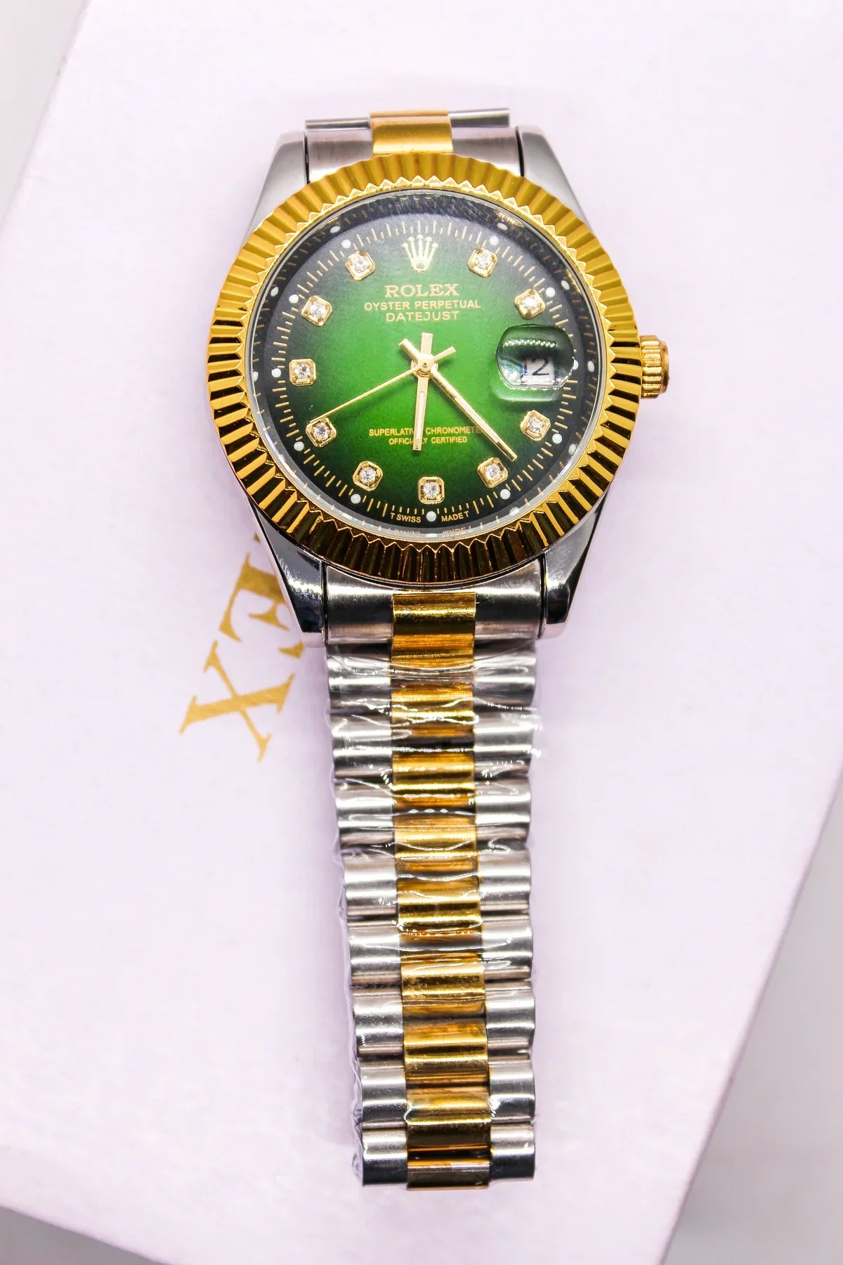 RLX – Two Tone – Stainless Steal – Green