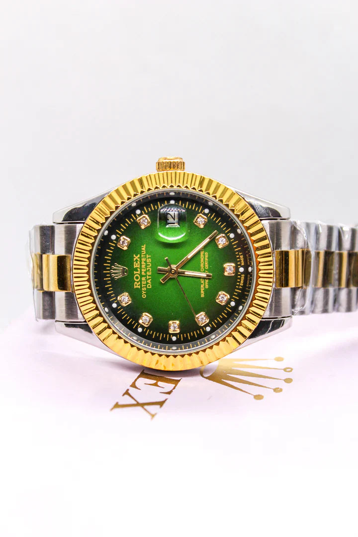 RLX – Two Tone – Stainless Steal – Green